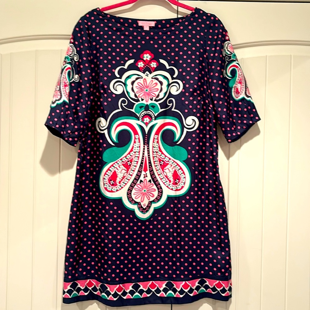 Lilly Pulitzer Silk Dress Size 6 Gorgoeus Print